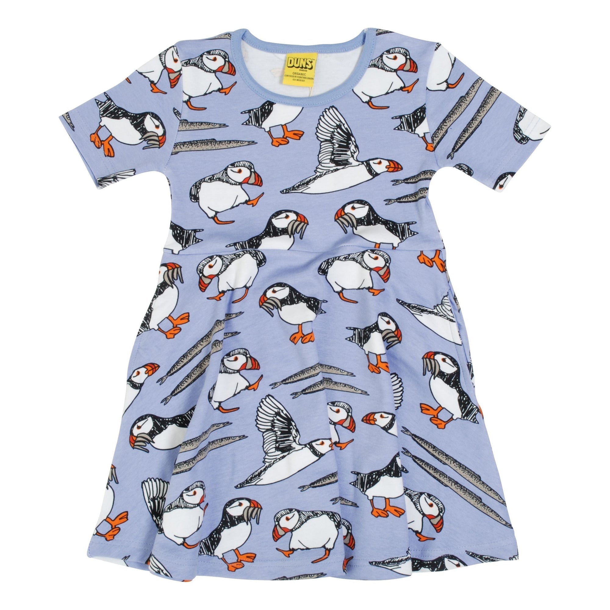 Puffins - Easter Egg Short Sleeve Skater Dress - 1 Left Size 12-13 years-Duns Sweden-Modern Rascals