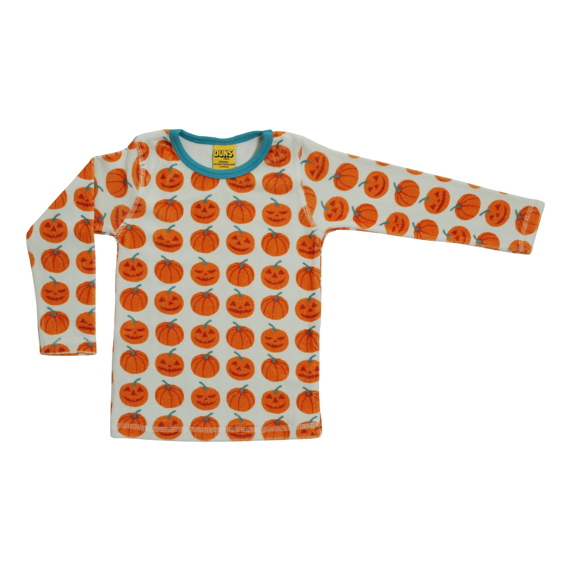 Pumpkins Velour Long Sleeve Shirt - 2 Left Size 8-10 & 10-12 years-Duns Sweden-Modern Rascals