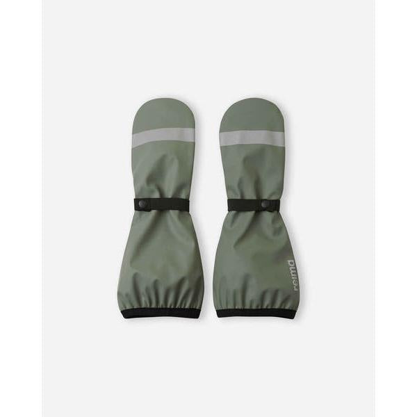 Puro Waterproof Rain Mittens with Lining - Greyish Green-Reima-Modern Rascals