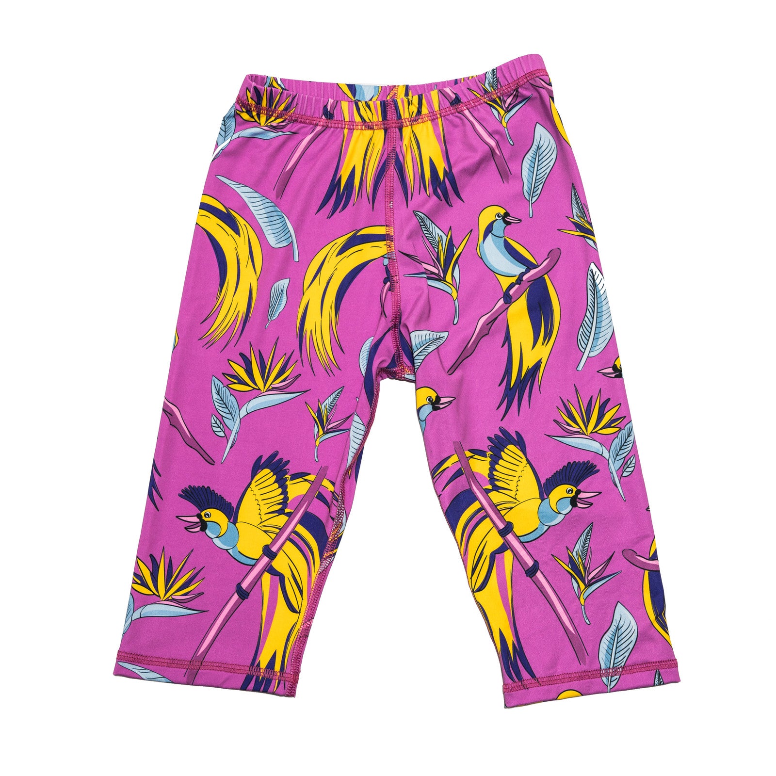 Purple Bird of Paradise Swim Shorts-Mullido-Modern Rascals