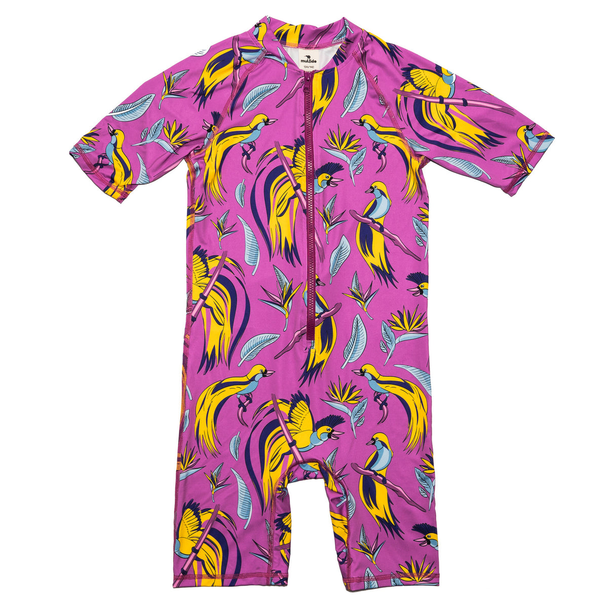 Purple Bird of Paradise Swimsuit - 2 Left Size 4-6 & 6-8 years-Mullido-Modern Rascals