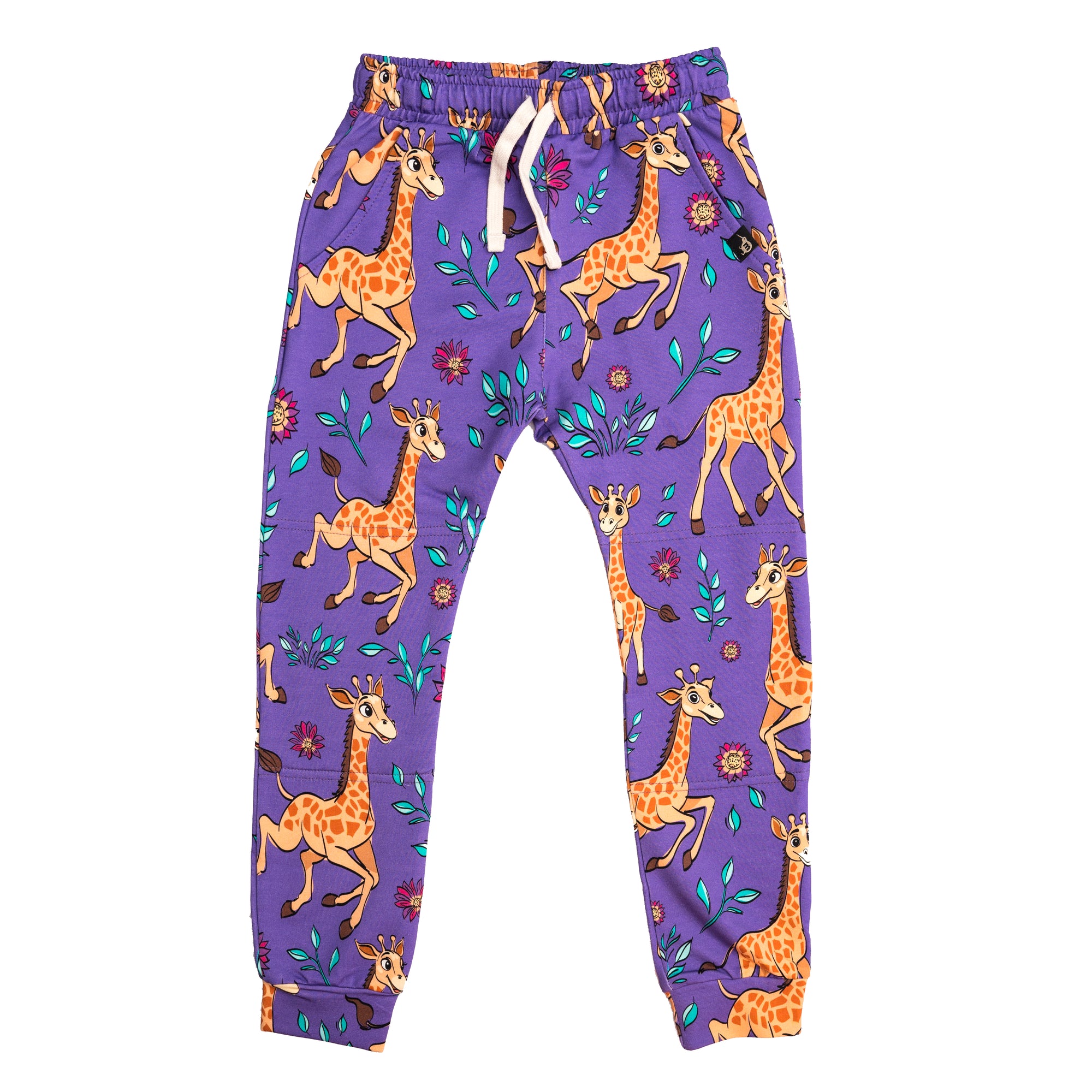Purple Giraffes Sweatpants-Mullido-Modern Rascals