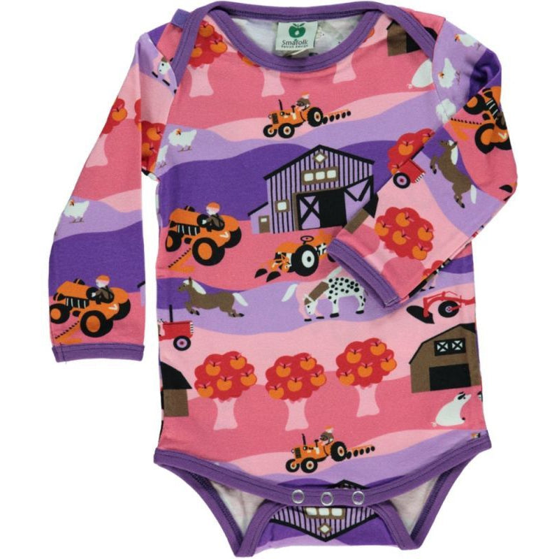 Purple Heart Landscape Long Sleeve Onesie - 1 Left Size 3-6 months-Smafolk-Modern Rascals