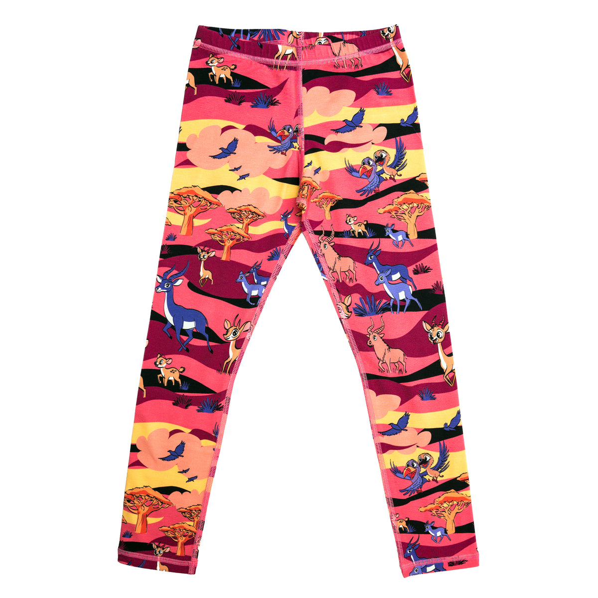 Purple Savanna Leggings - 1 Left Size 6-8 years-Mullido-Modern Rascals
