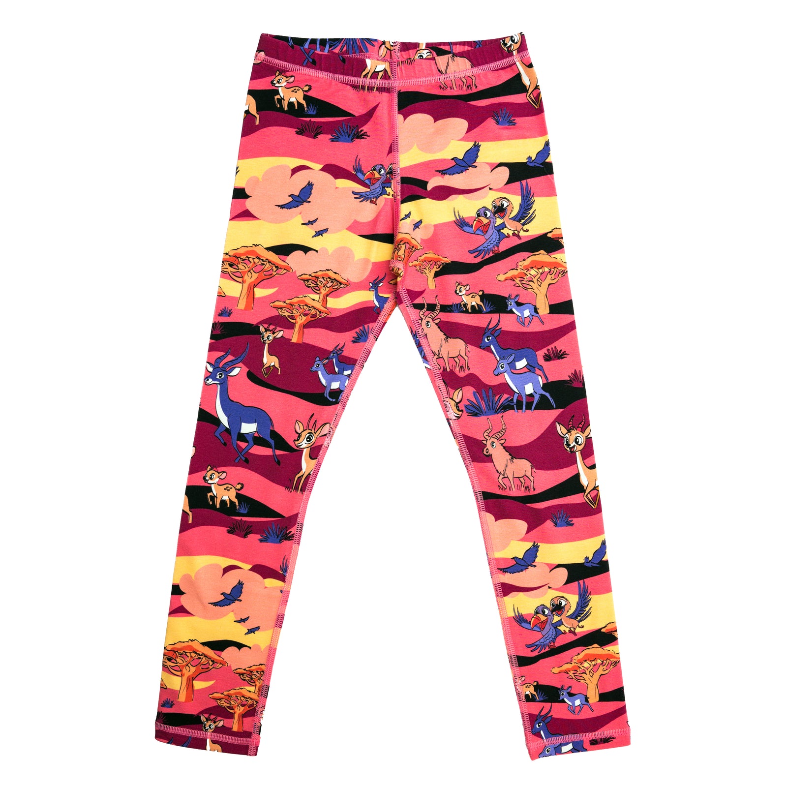 Purple Savanna Leggings - 1 Left Size 6-8 years-Mullido-Modern Rascals
