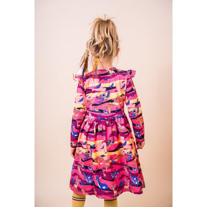 Purple Savanna Long Sleeve Dress - 1 Left Size 8-10 years-Mullido-Modern Rascals