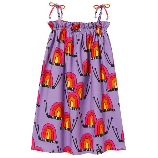 Purple Snail Stripe Dress-KuKuKid-Modern Rascals