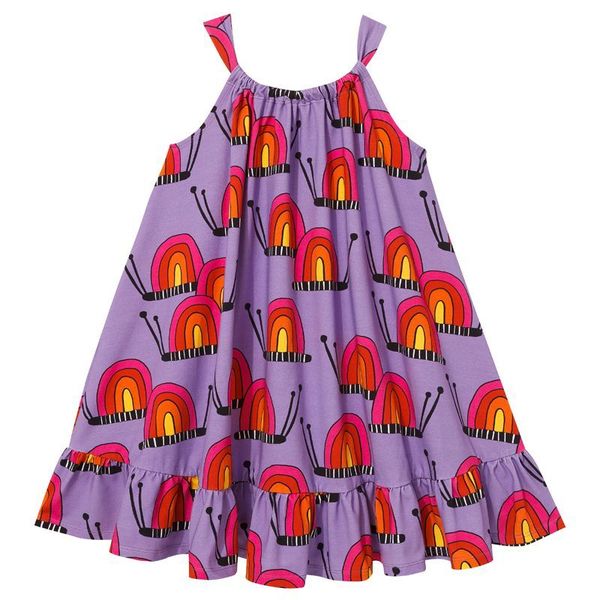 Purple Snails Bow Dress - 2 Left Size 2-4 & 10-12 years-KuKuKid-Modern Rascals