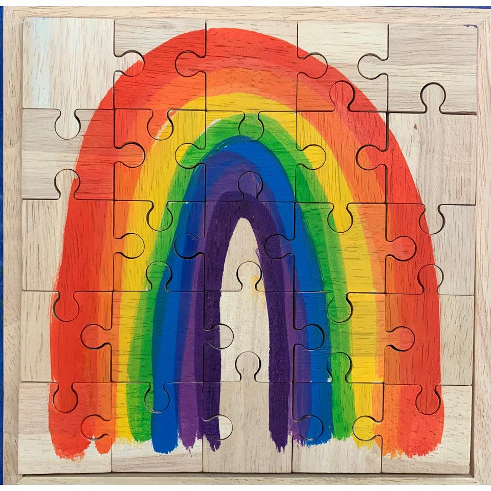 Puzzle - Bright Rainbow - 25 pieces-Papoose-Modern Rascals