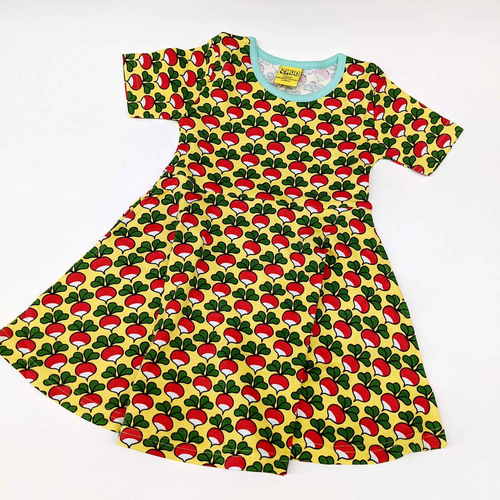 Radish - Aspen Gold Short Sleeve Skater Dress - 1 Left Size 9-10 years-Duns Sweden-Modern Rascals