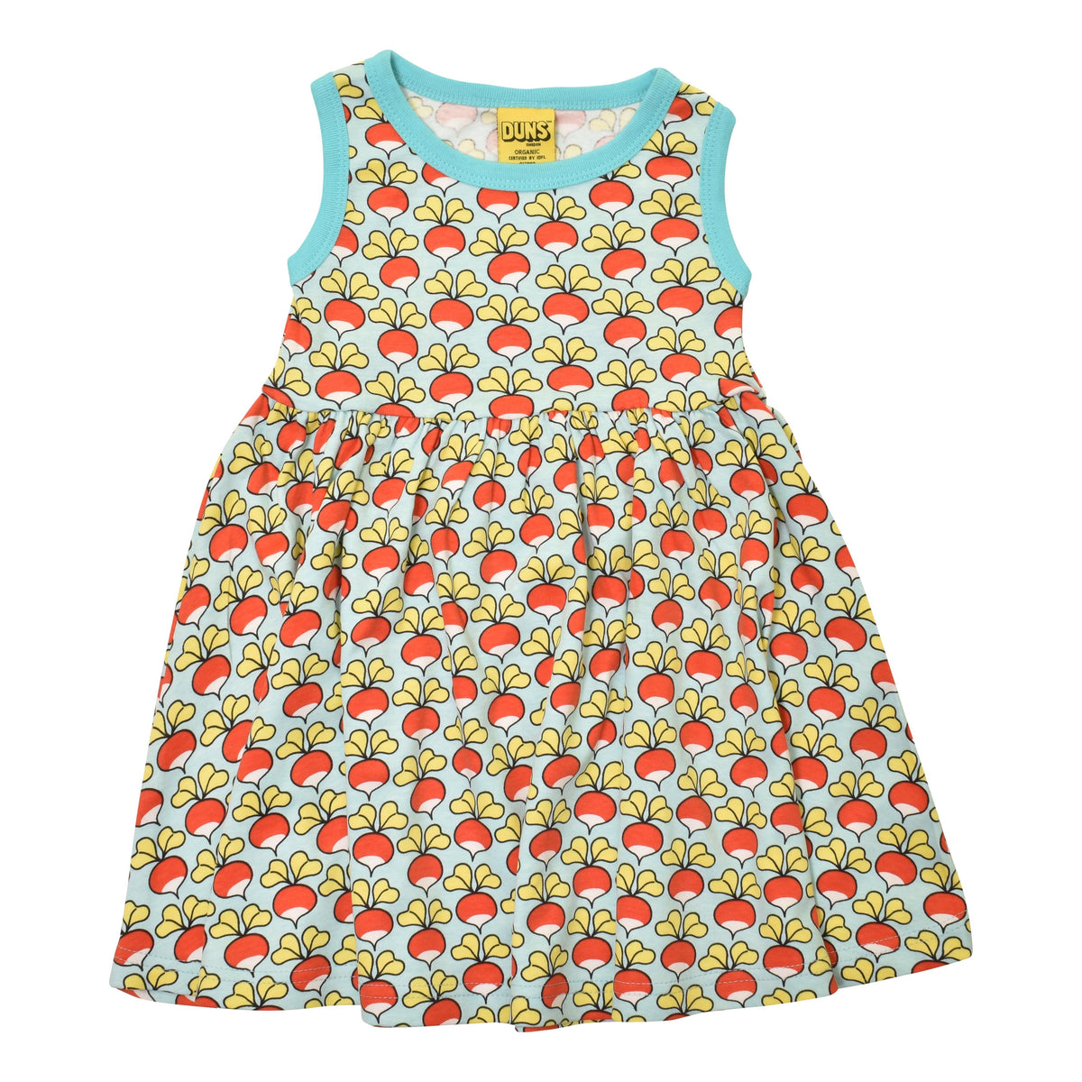 Radish - Blue Glow Sleeveless Dress With Gathered Skirt-Duns Sweden-Modern Rascals