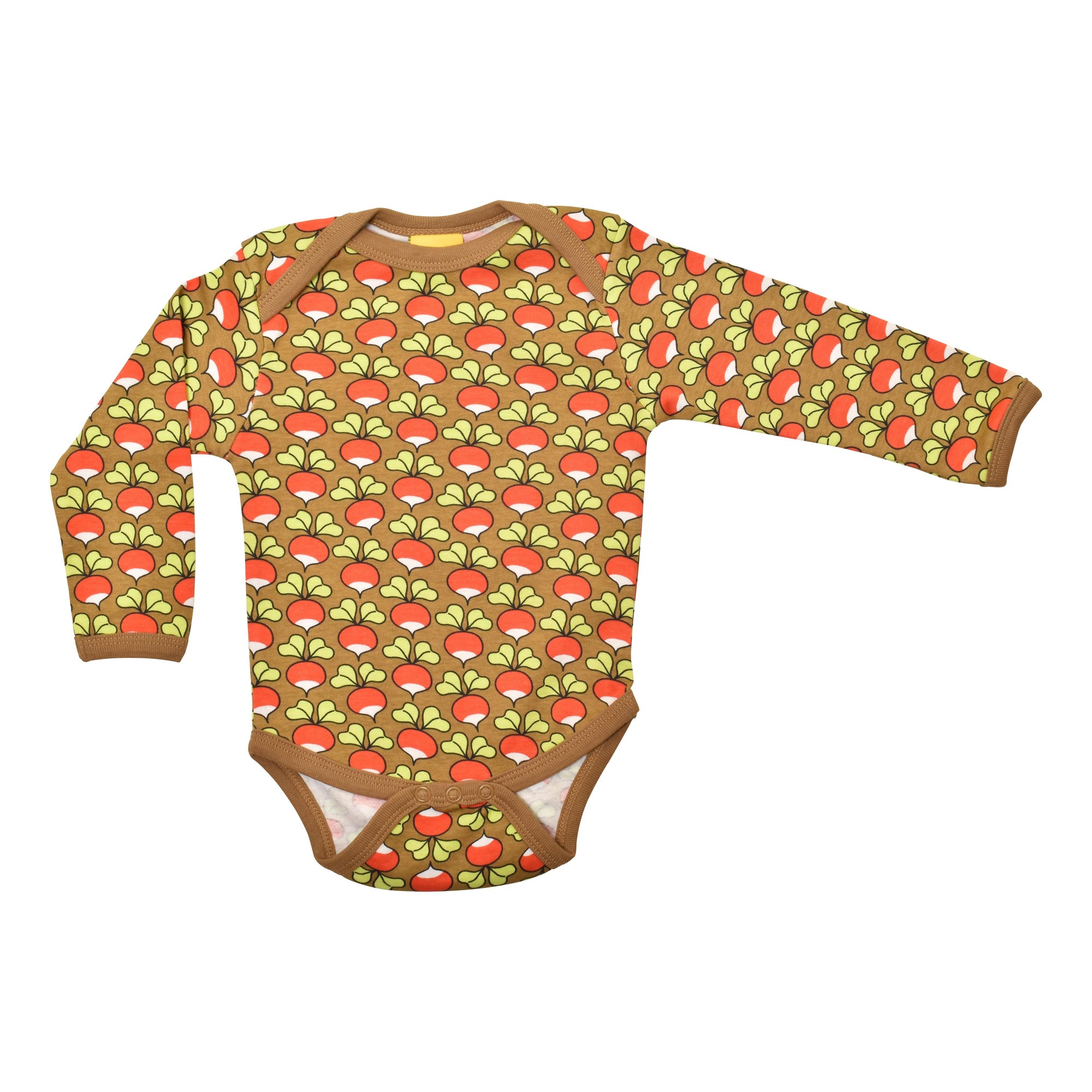 Radish - Brown Long Sleeve Onesie-Duns Sweden-Modern Rascals