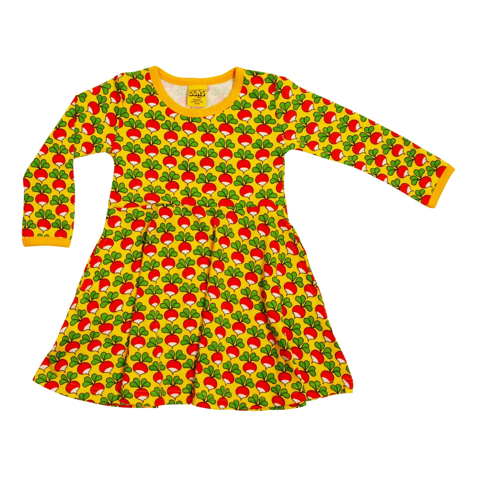 Radish - Dandelion Yellow Long Sleeve Skater Dress - 2 Left Size 5-6 years-Duns Sweden-Modern Rascals