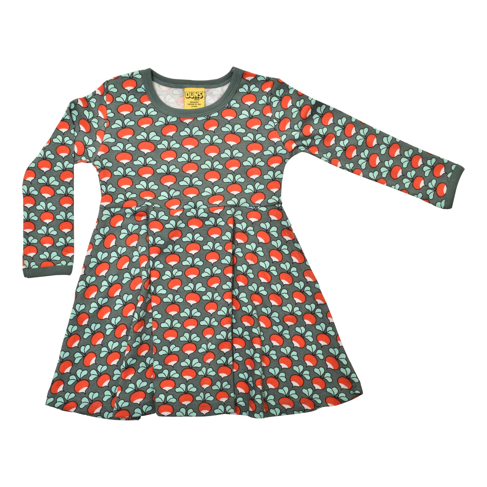 Radish - Green Bistro Long Sleeve Skater Dress-Duns Sweden-Modern Rascals