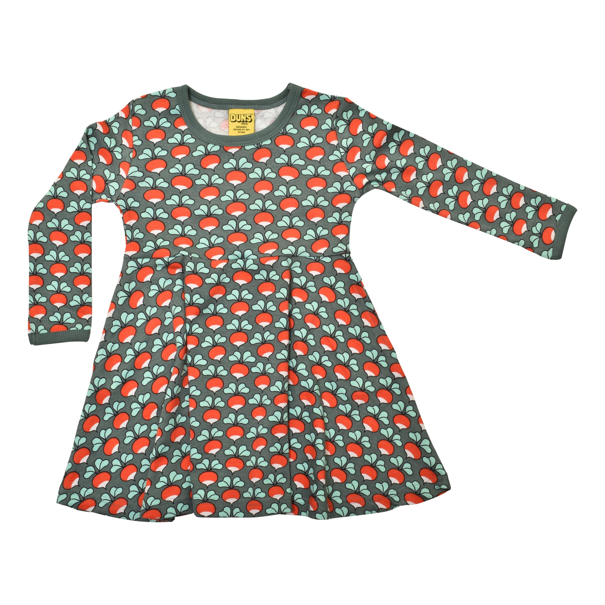 Radish - Green Bistro Long Sleeve Skater Dress-Duns Sweden-Modern Rascals