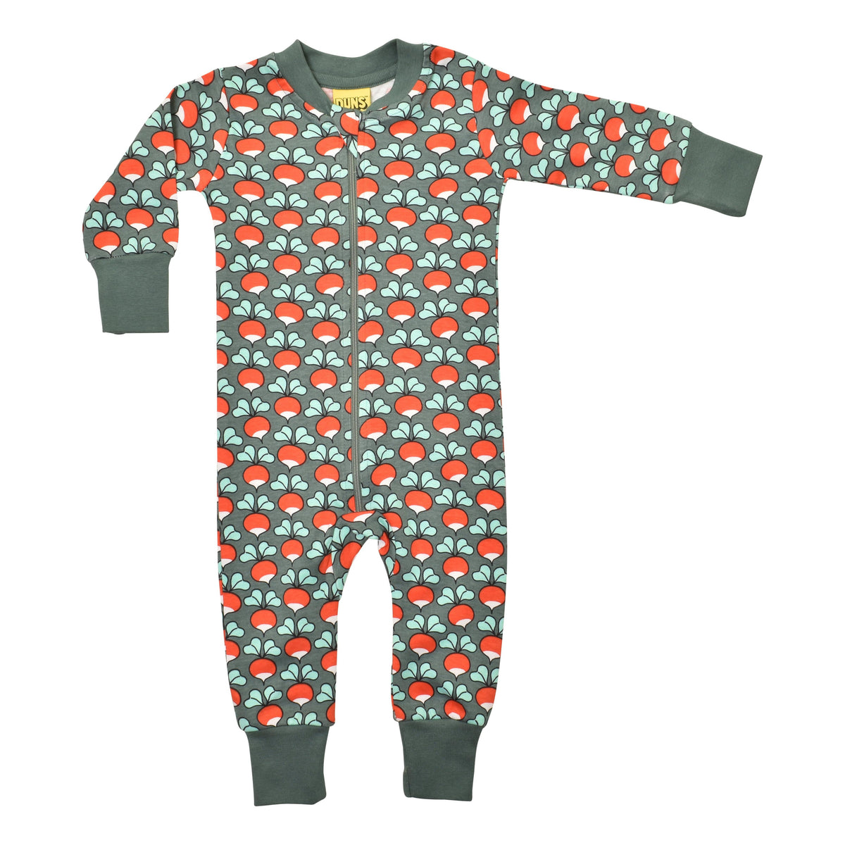 Radish - Green Bistro Zippersuit - 2 Left Size 3-6 & 18-24 months-Duns Sweden-Modern Rascals