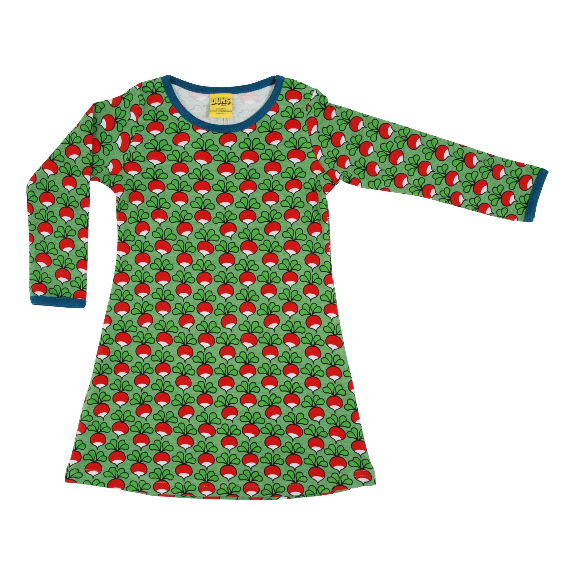 Radish - Green Long Sleeve A-line Dress-Duns Sweden-Modern Rascals