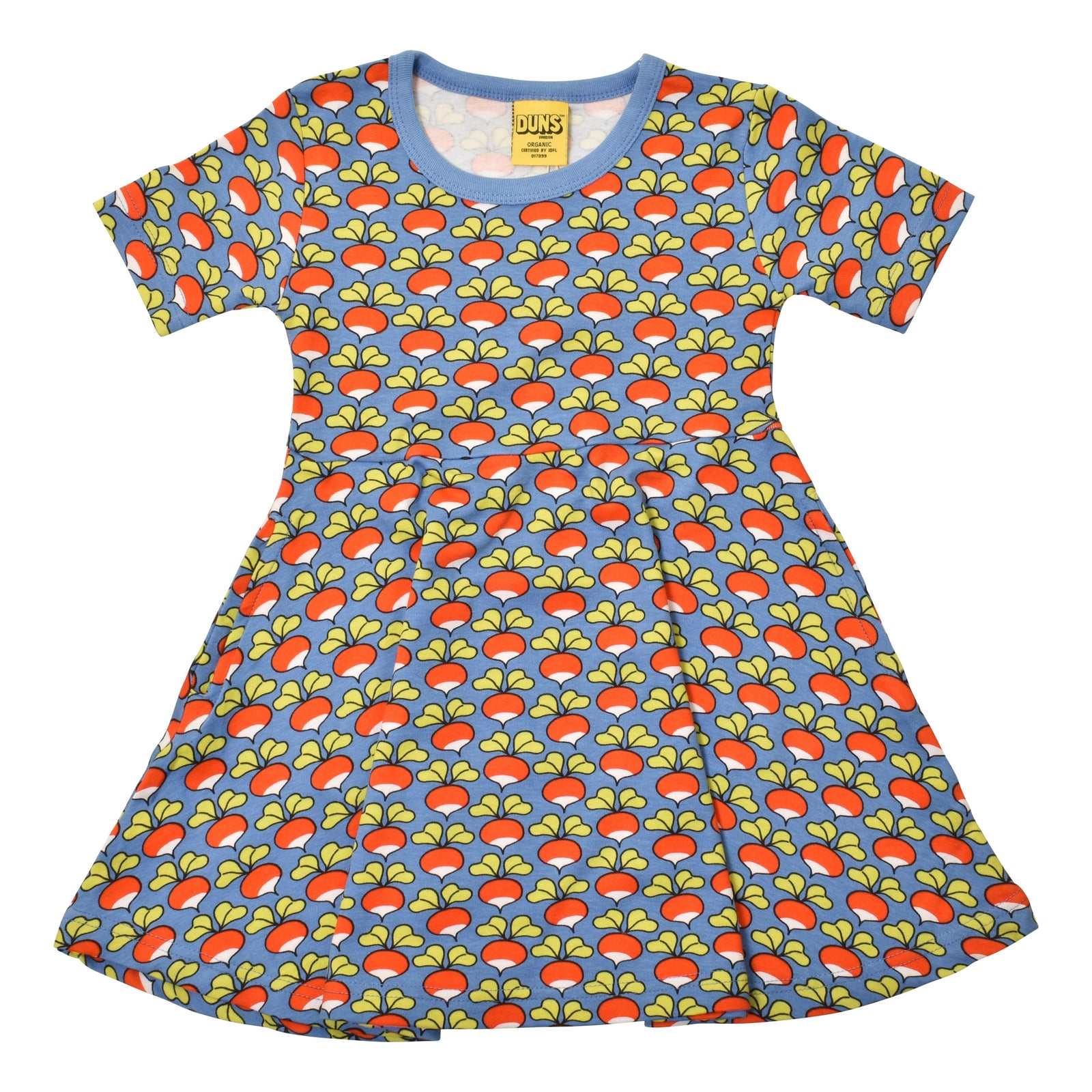 Radish - Marina Blue Short Sleeve Skater Dress - 2 Left Size 5-6 & 6-7 years-Duns Sweden-Modern Rascals
