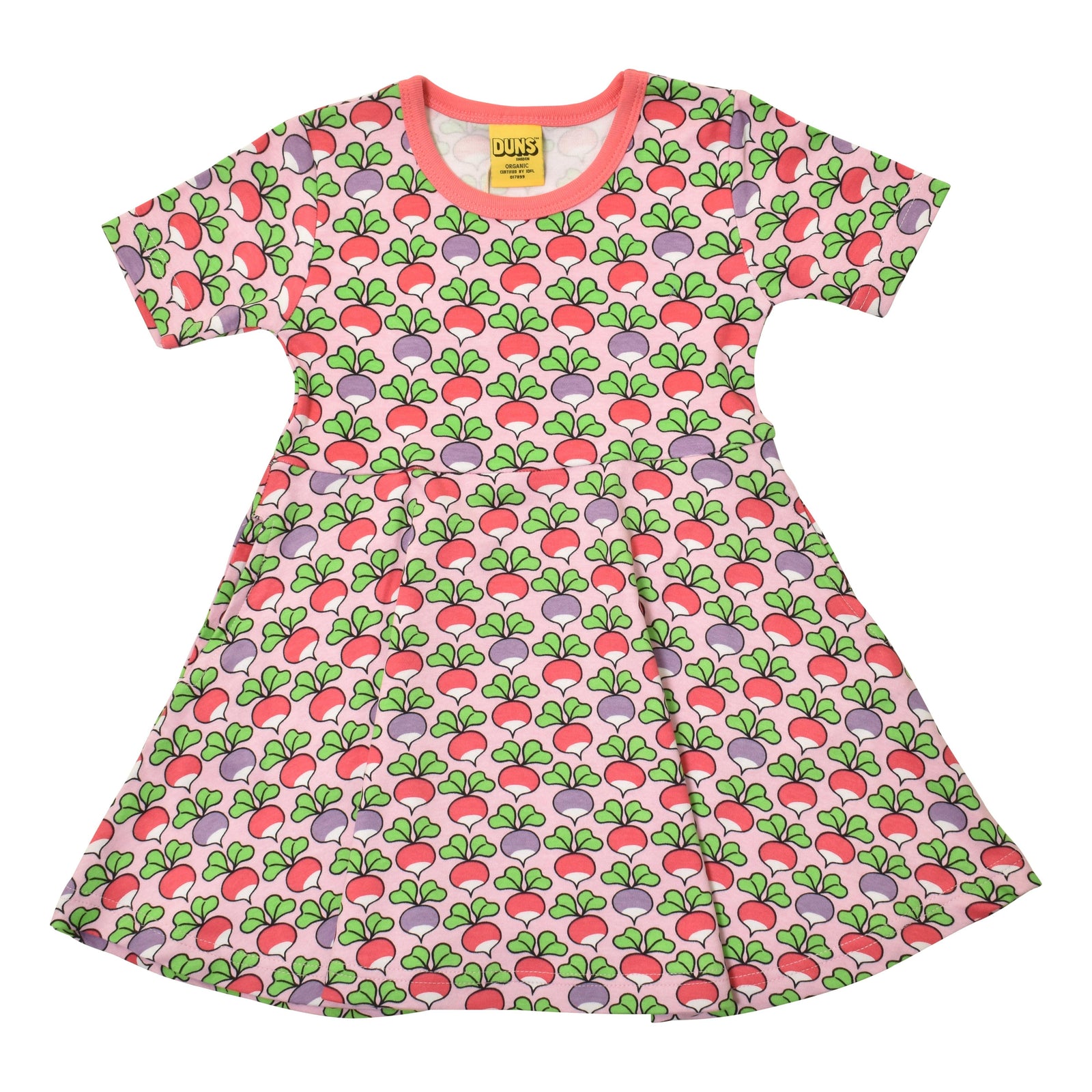 Radish - Multi Pink Short Sleeve Skater Dress - 2 Left Size 6-7 & 12-13 years-Duns Sweden-Modern Rascals
