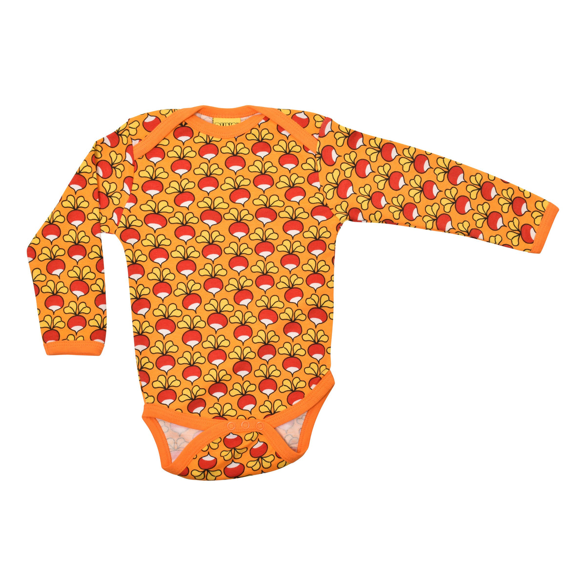 Radish - Orange Long Sleeve Onesie-Duns Sweden-Modern Rascals