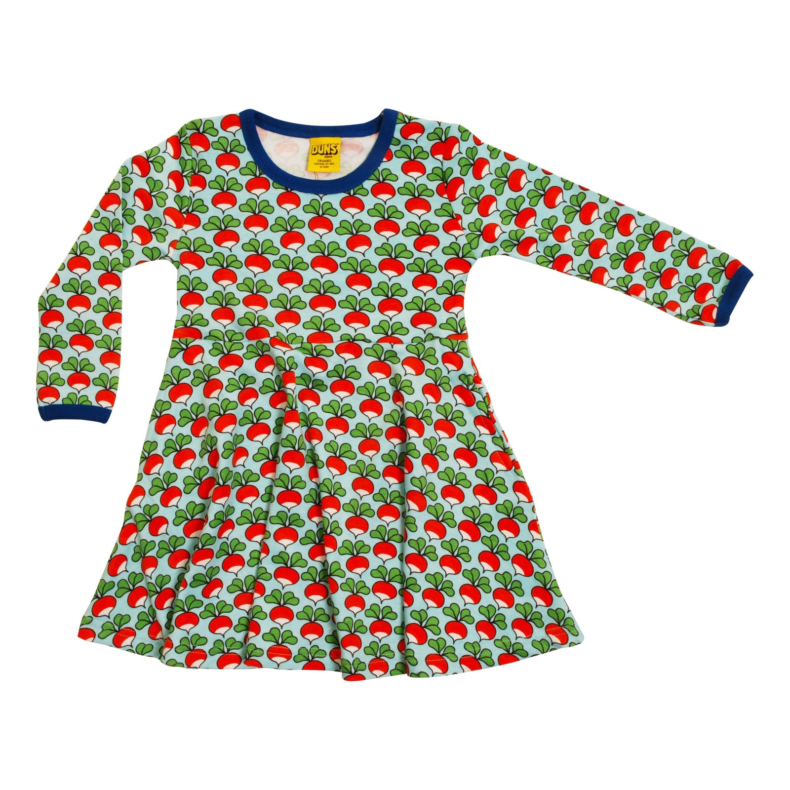 Radish - Petit Four Blue Long Sleeve Skater Dress - 2 Left Size 4-5 & 5-6 years-Duns Sweden-Modern Rascals
