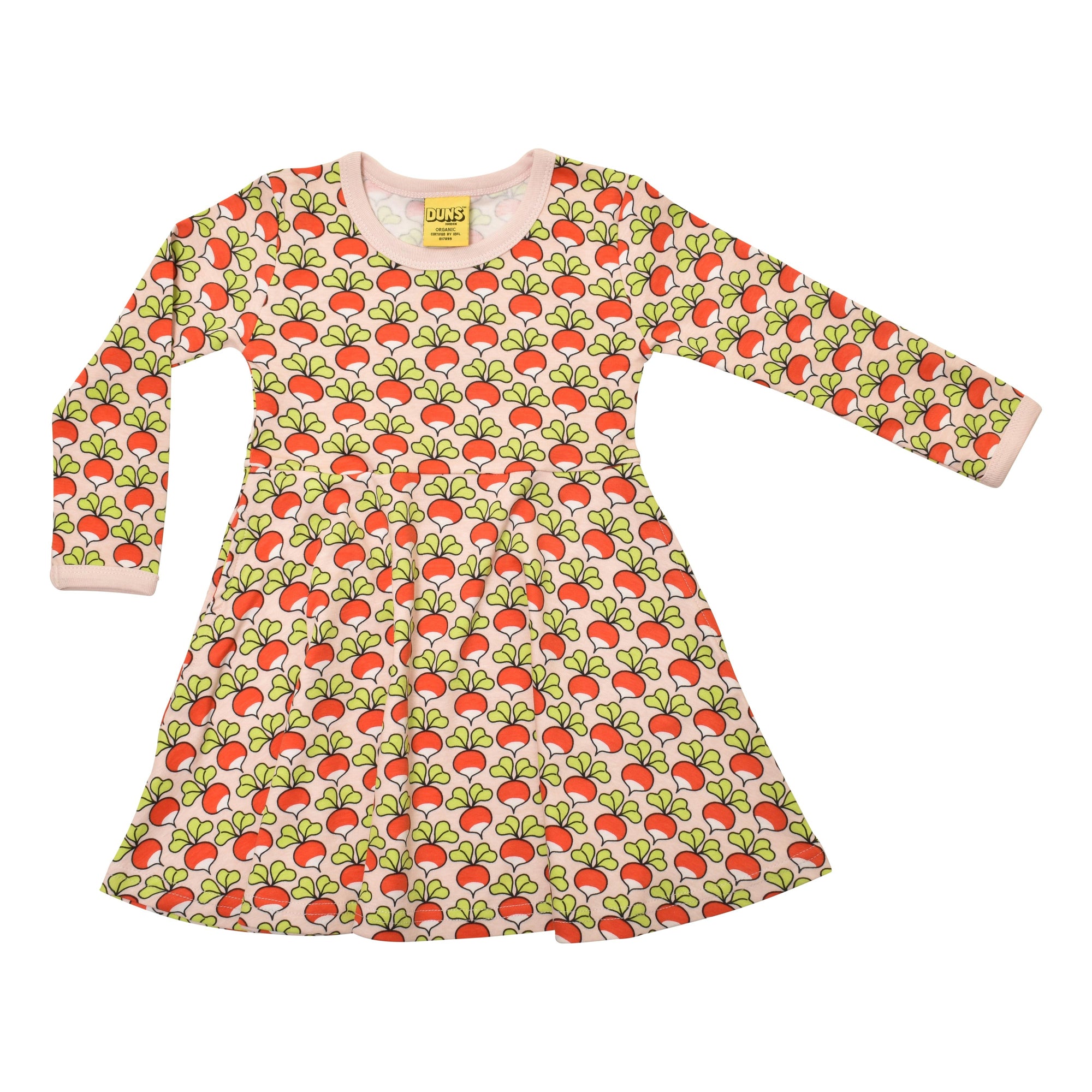 Radish - Pink Dogwood Long Sleeve Skater Dress-Duns Sweden-Modern Rascals