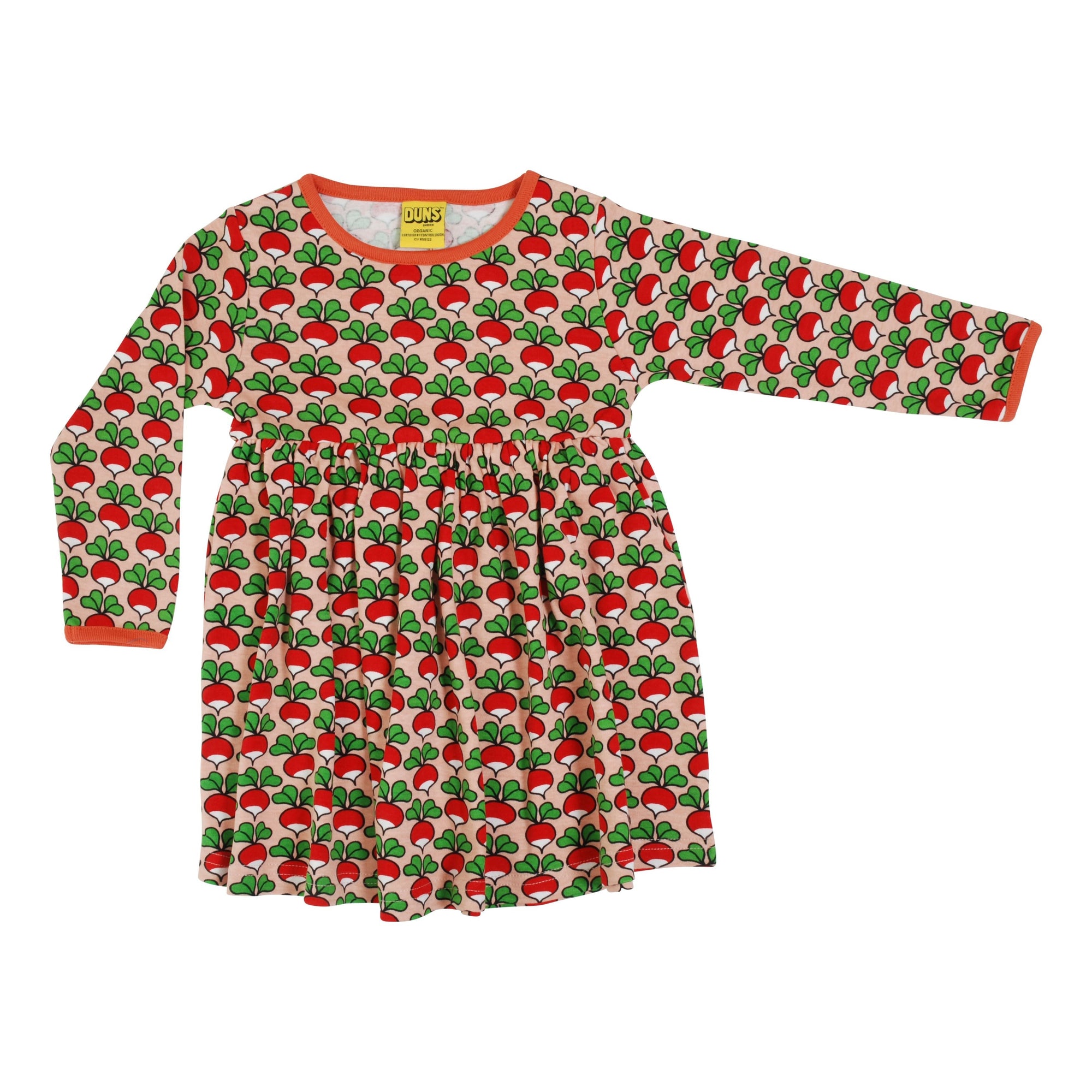 Radish - Rose Long Sleeve Dress With Gathered Skirt - 1 Left Size 10-11 years-Duns Sweden-Modern Rascals