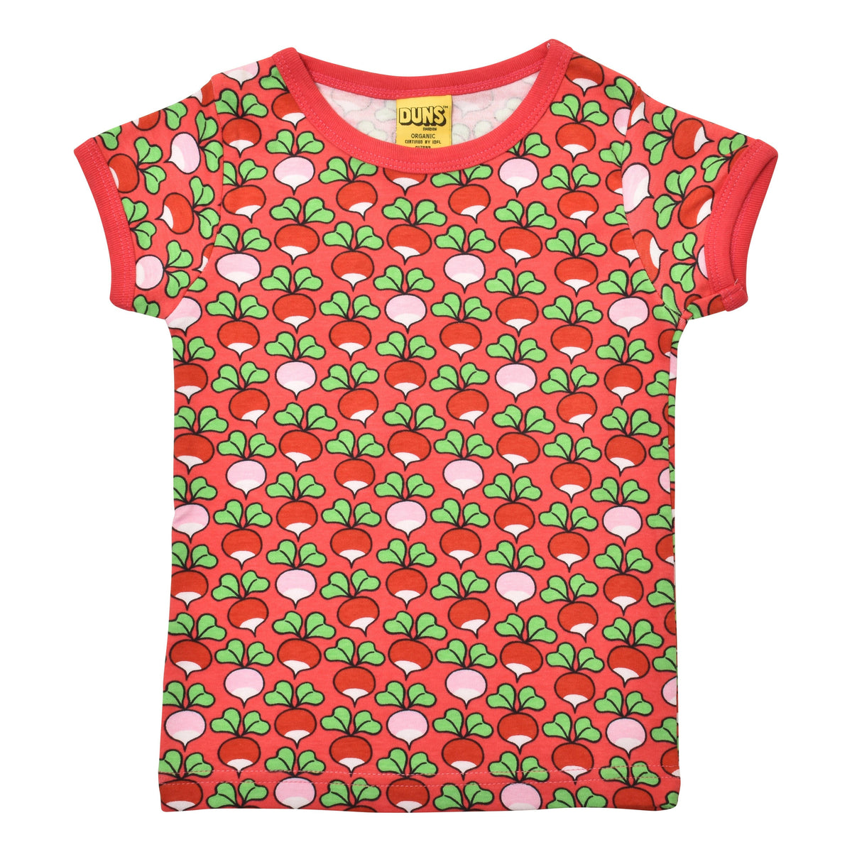Radish - Rouge Red Multicolour Short Sleeve Shirt - 1 Left Size 5-6 years-Duns Sweden-Modern Rascals