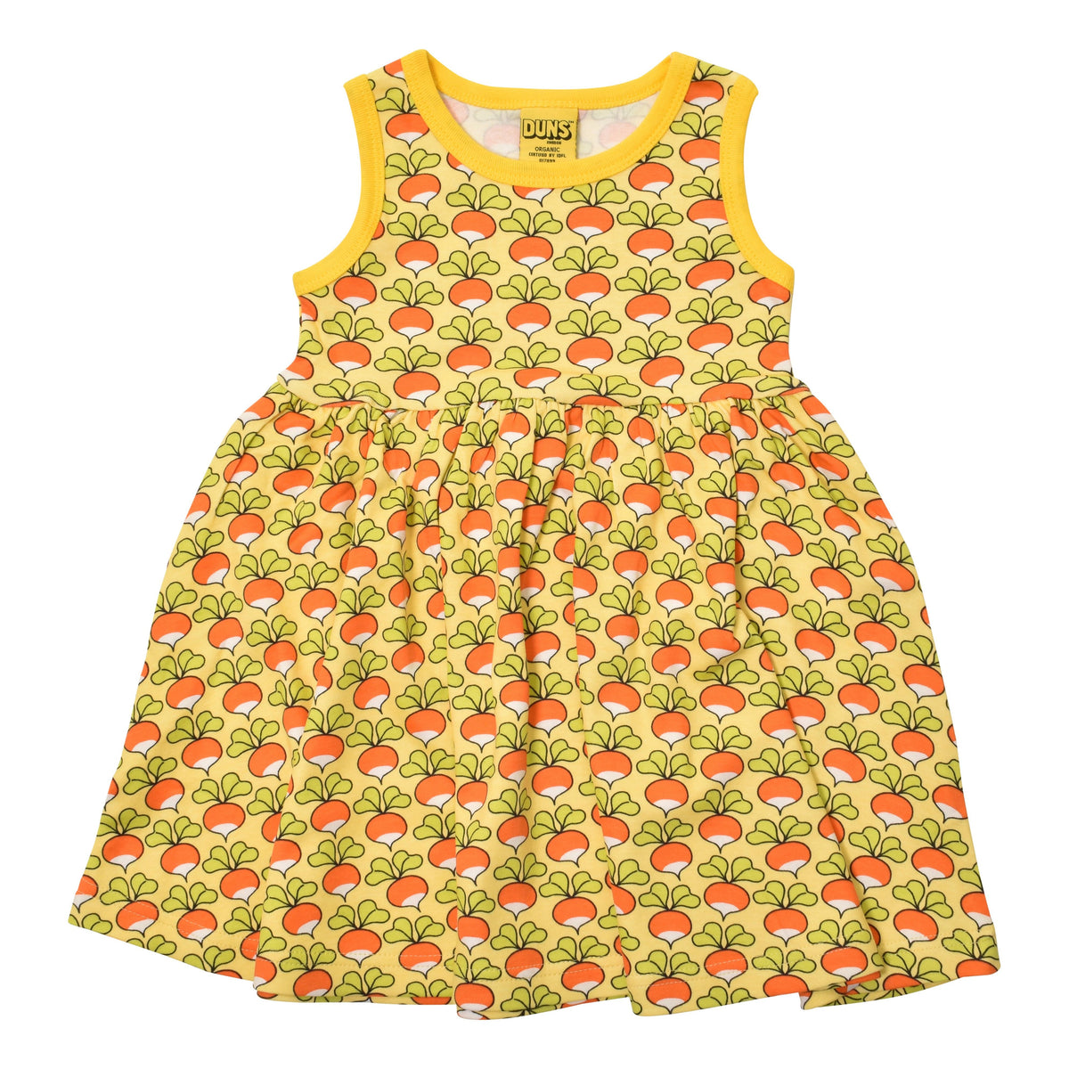 Radish - Sunshine Yellow Sleeveless Dress With Gathered Skirt - 1 Left Size 4-5 years-Duns Sweden-Modern Rascals