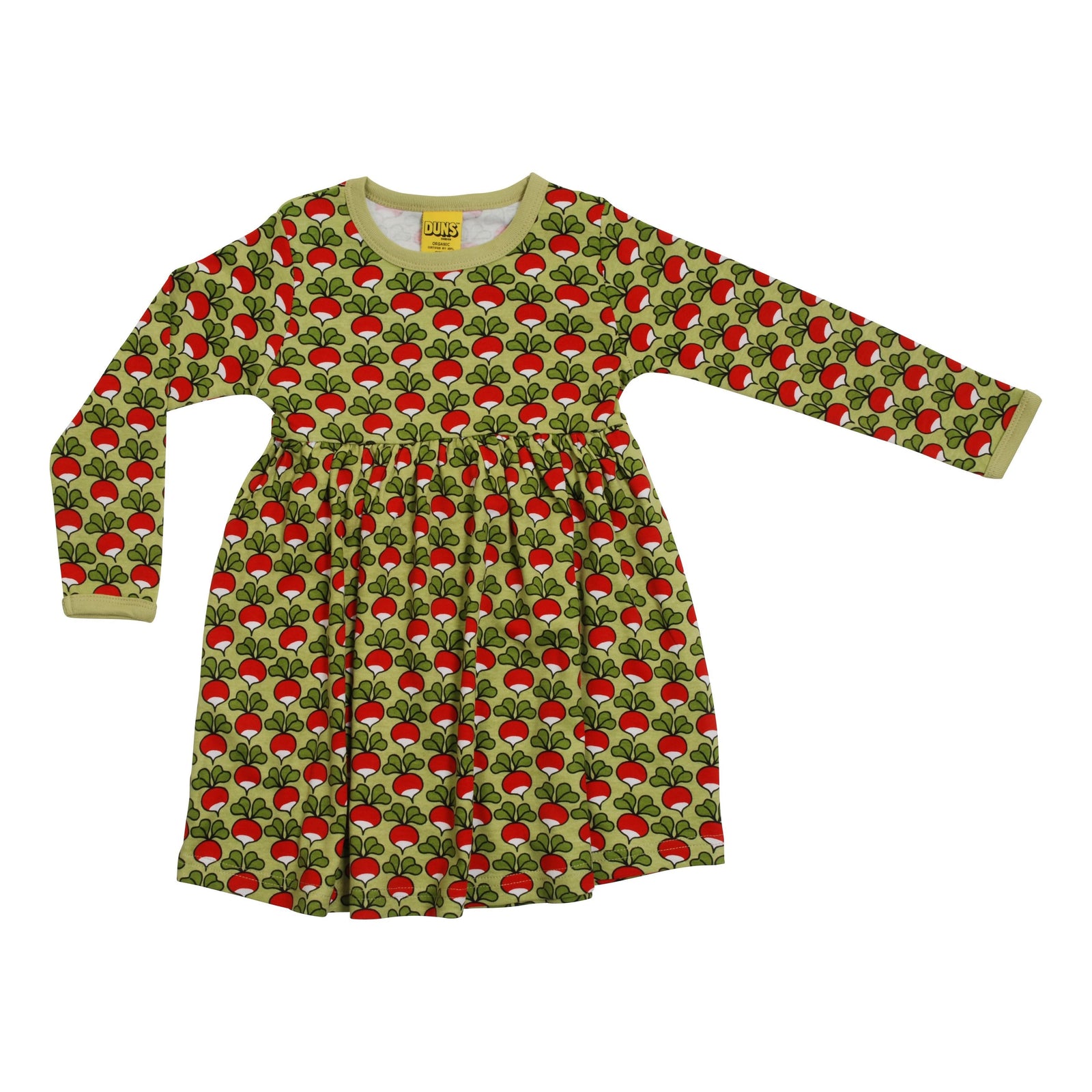 Radish - Tarragon Long Sleeve Dress With Gathered Skirt - 1 Left Size 9-10 years-Duns Sweden-Modern Rascals