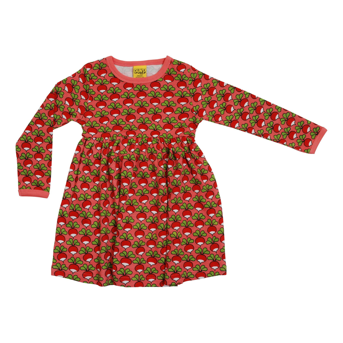 Radish - Tea Rose Long Sleeve Dress With Gathered Skirt - 1 Left Size 9-10 years-Duns Sweden-Modern Rascals