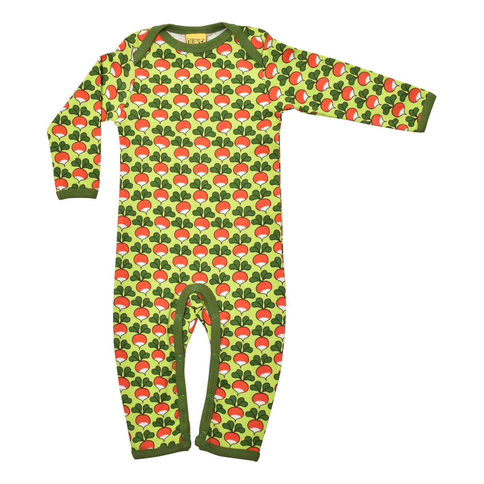 Radish - Tender Shoots Green Long Sleeve Long Legged Suit - 2 Left Size 6-9 & 9-12 months-Duns Sweden-Modern Rascals