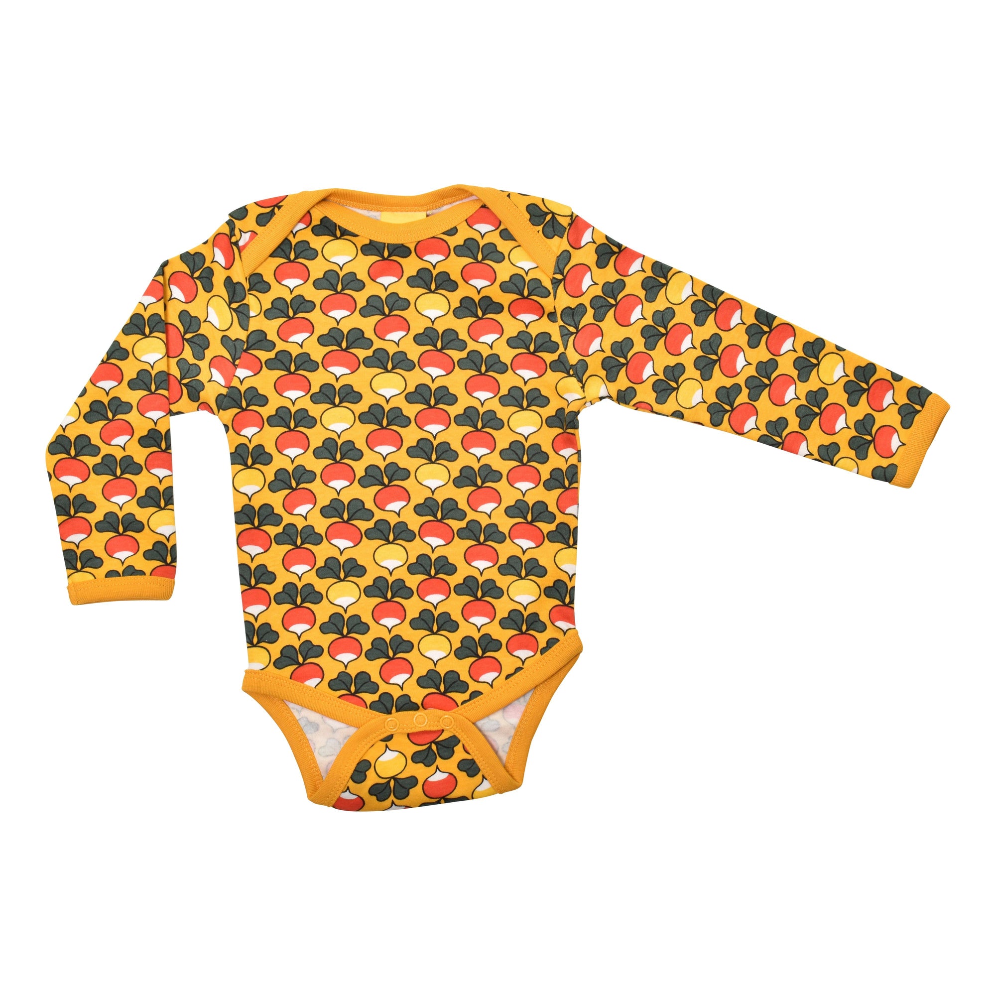 Radish - Yellow Multicolour Long Sleeve Onesie-Duns Sweden-Modern Rascals