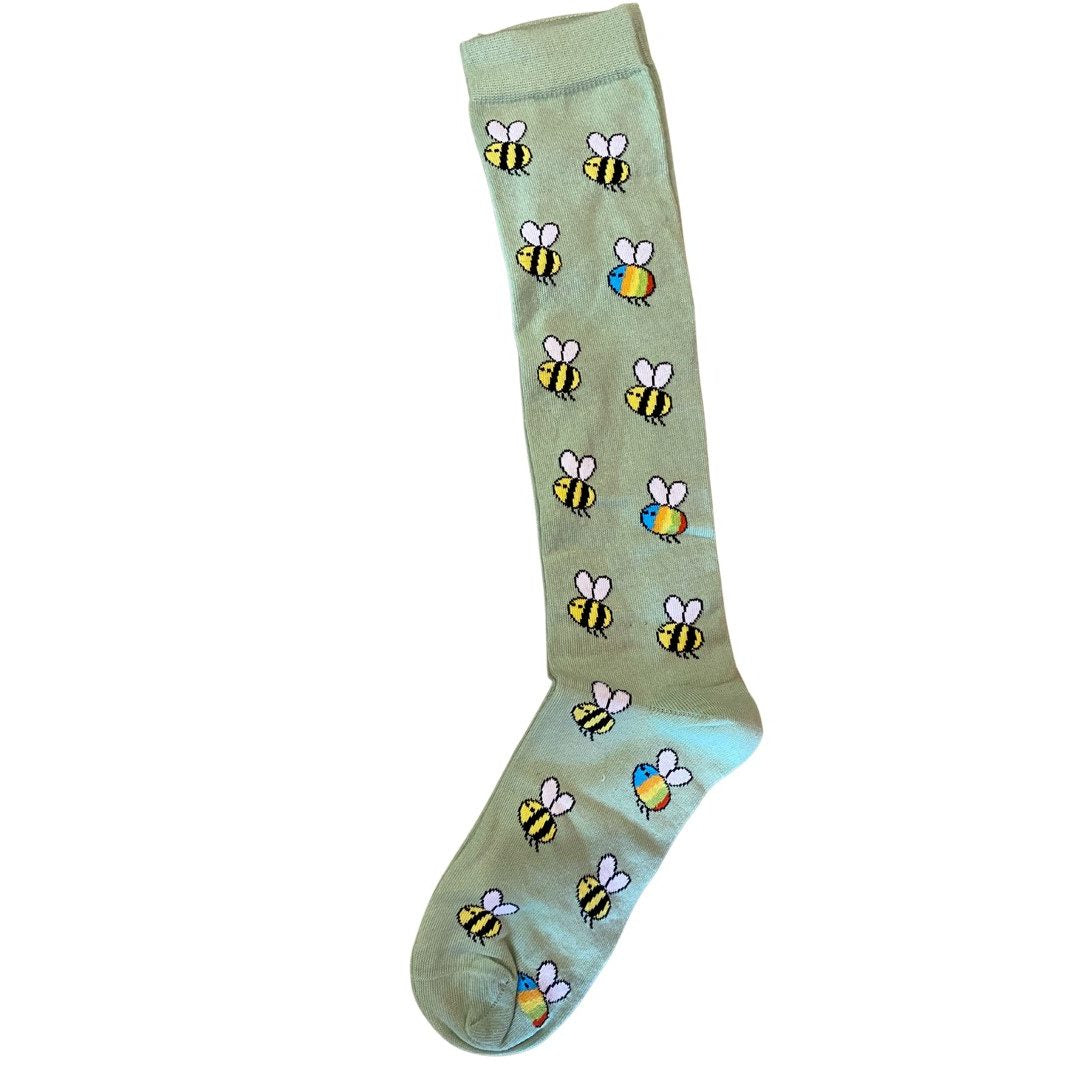Rain Bee Knee Socks - 1 Left Size 3-4 years-Slugs and Snails-Modern Rascals