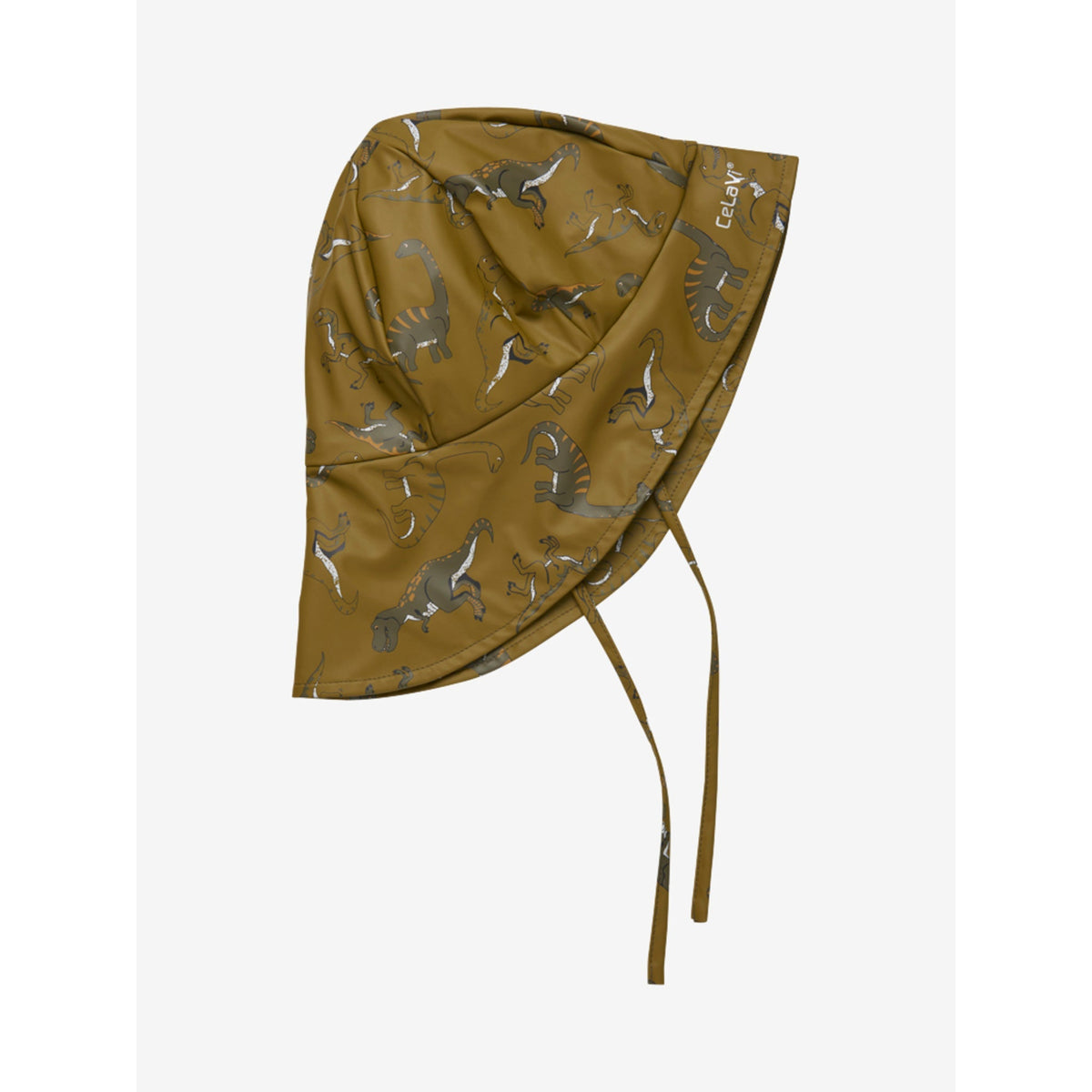 Rain Hat Lined with Fleece - Nutria with Dinos - 1 Left Size 2-3 years-CeLaVi-Modern Rascals