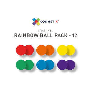 Rainbow Ball Replacement Pack - 12 Pieces-Connetix-Modern Rascals