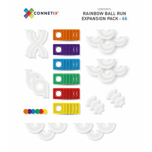 Rainbow Ball Run Expansion Pack - 66 pieces-Connetix-Modern Rascals