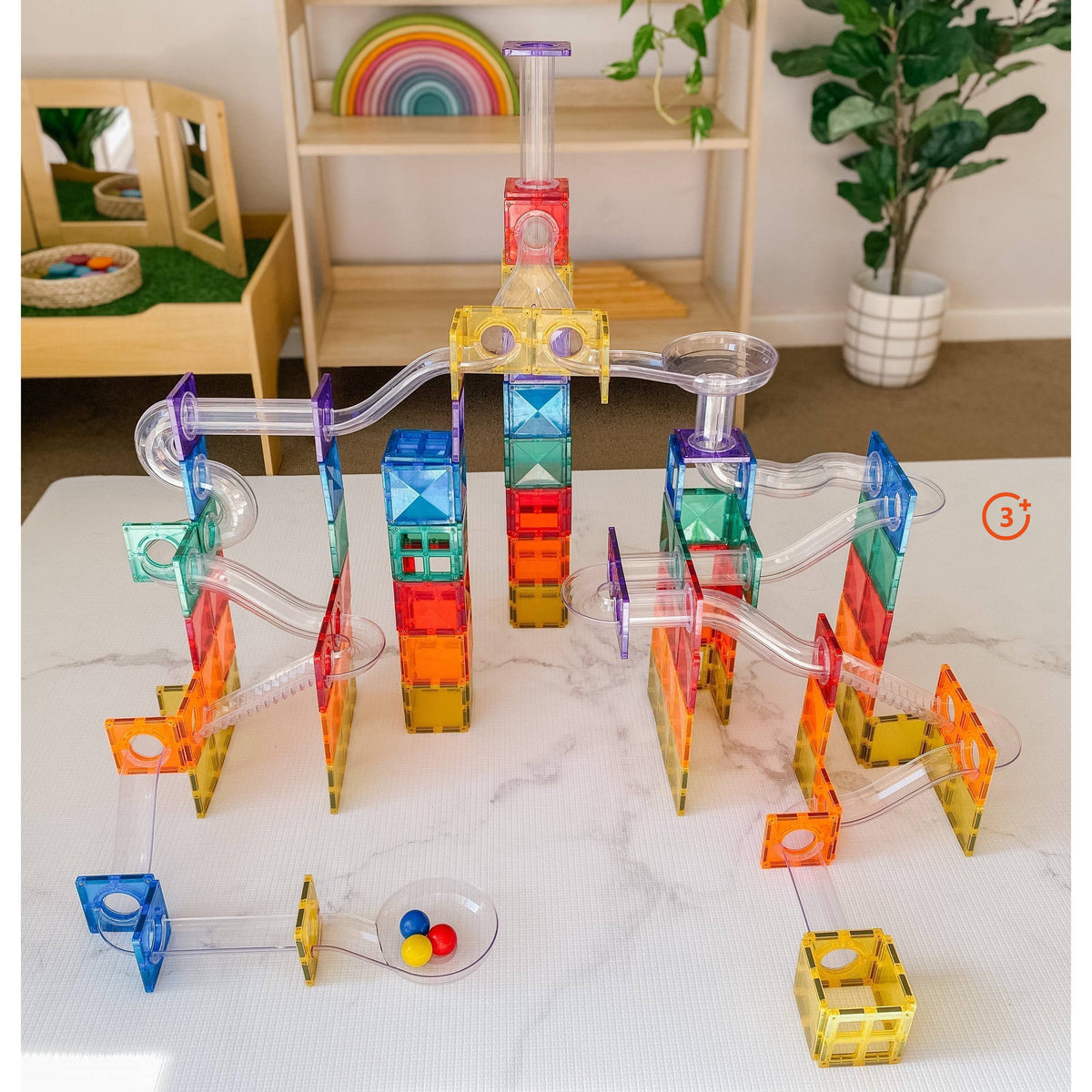 Rainbow Ball Run Pack - 92 Pieces-Connetix-Modern Rascals