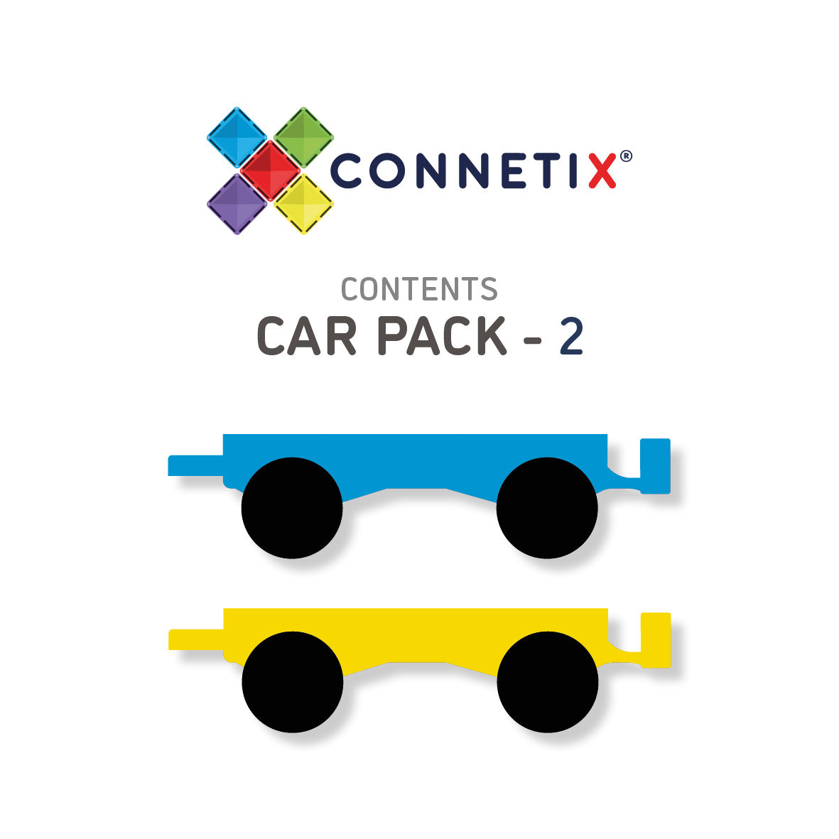 Rainbow Car Pack - 2 Pieces-Connetix-Modern Rascals