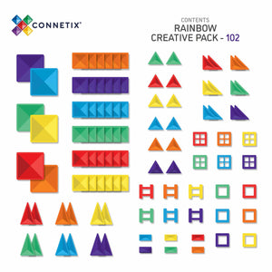 Rainbow Creative Pack - 102 pieces-Connetix-Modern Rascals