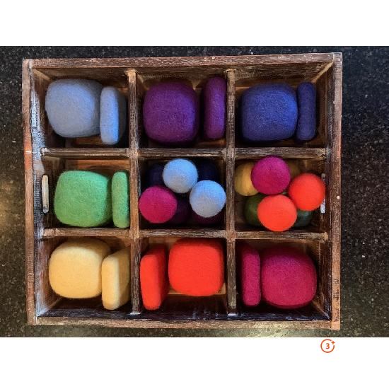 Rainbow Cube-Tile-Ball Set - 29 pieces-Papoose-Modern Rascals