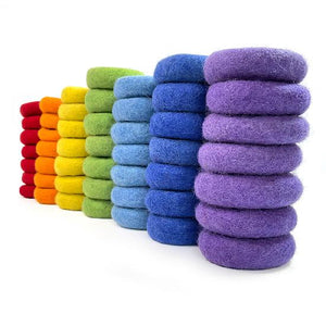 Rainbow Felt Rings (49 pieces)-Papoose-Modern Rascals