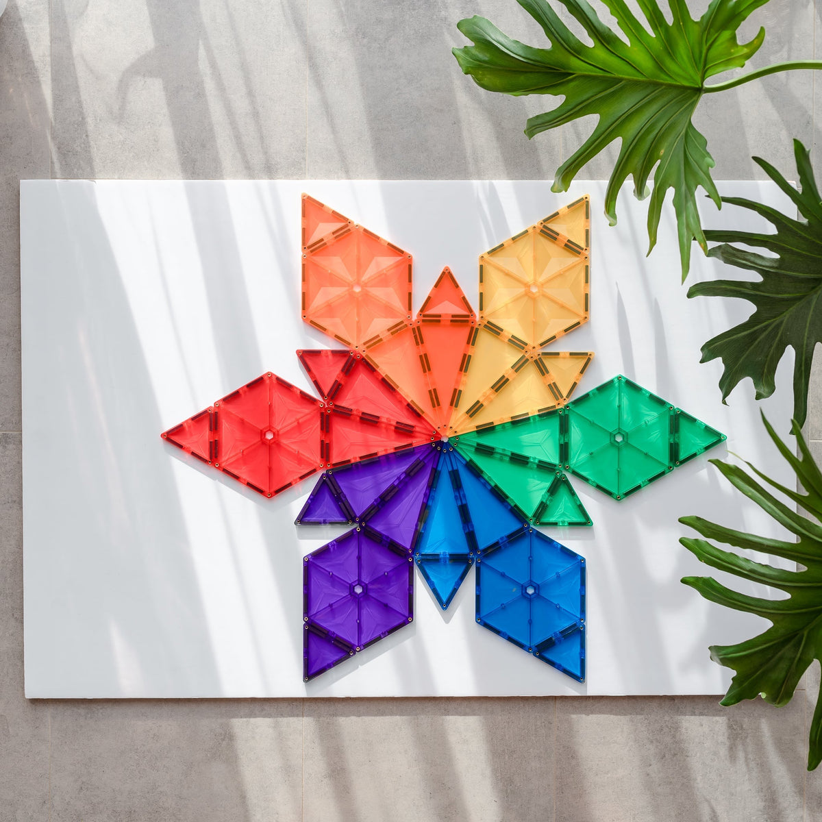 Rainbow Geometry Pack - 30 Pieces-Connetix-Modern Rascals