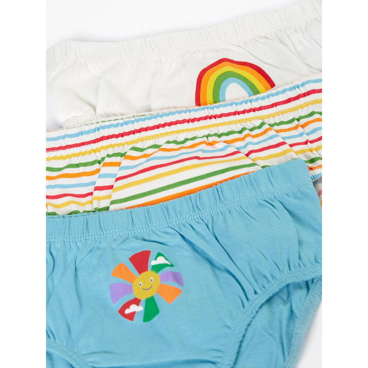 Rainbow Harison Briefs, 3-pack - 2 Left Size 7-8 & 8-9 years-Frugi-Modern Rascals
