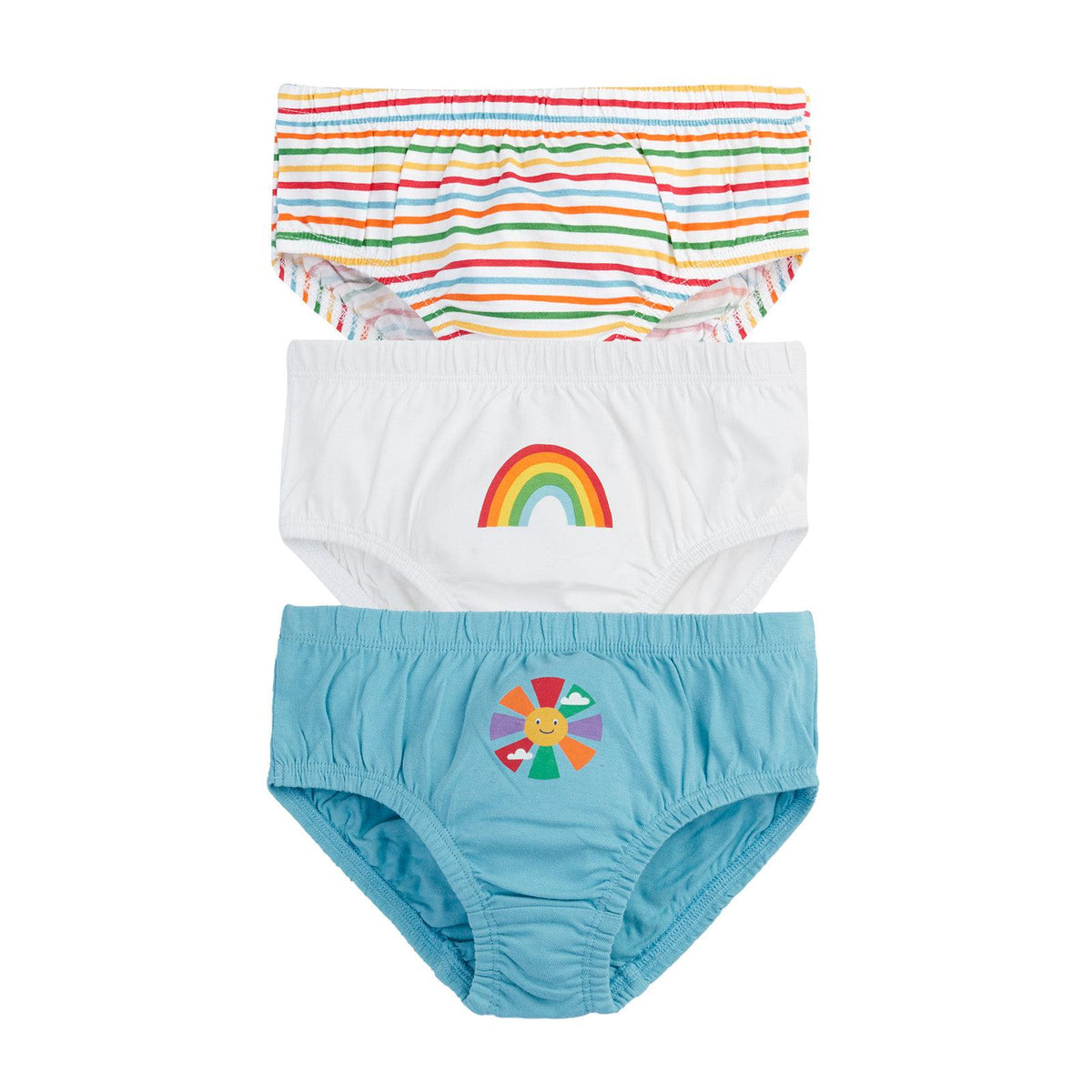 Rainbow Harison Briefs, 3-pack - 2 Left Size 7-8 & 8-9 years-Frugi-Modern Rascals
