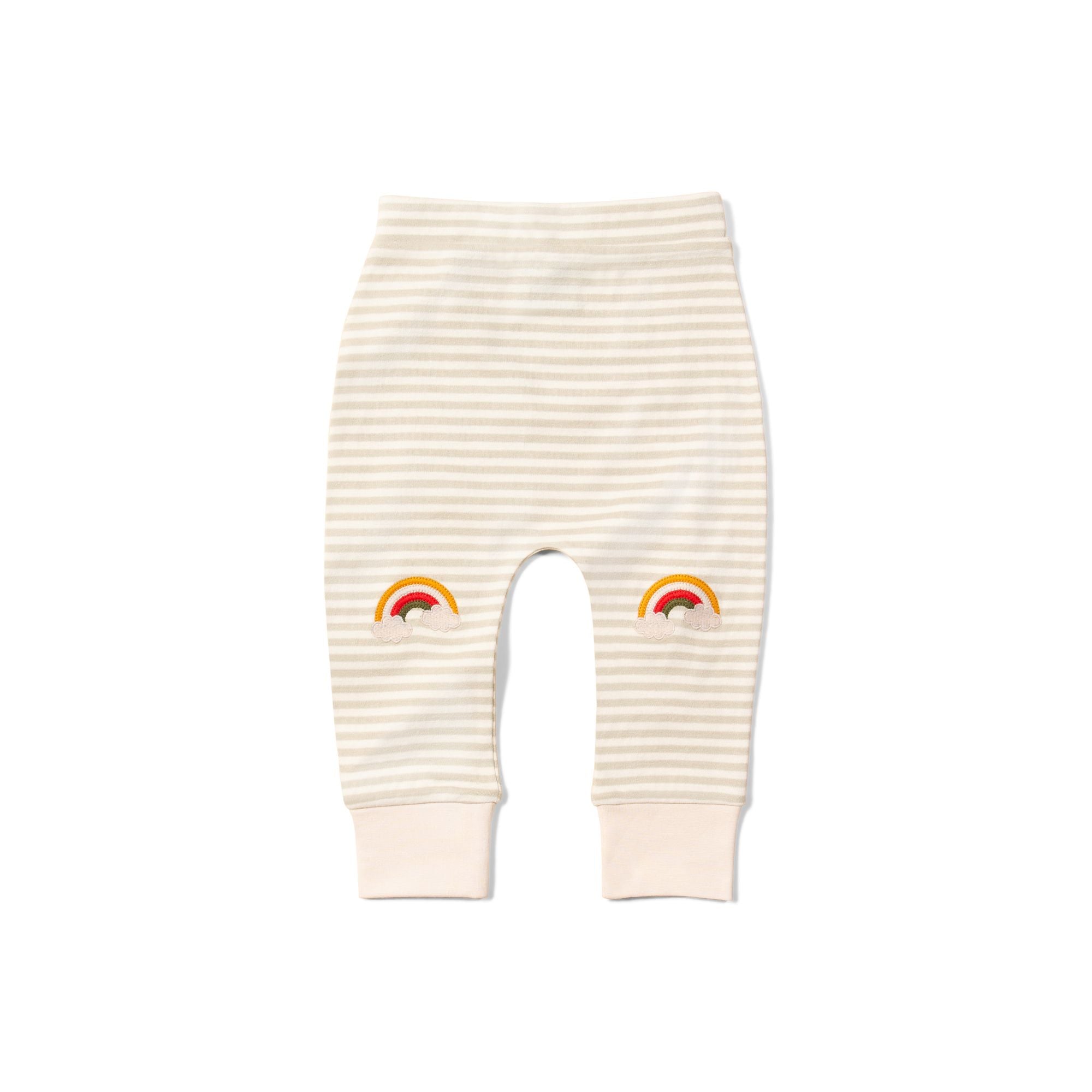 Rainbow Knee Patch Striped Joggers - 2 Left Size 2-3 & 3-4 years-Little Green Radicals-Modern Rascals