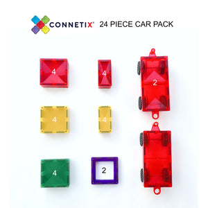 Rainbow Motion Car Pack - 24 Pieces-Connetix-Modern Rascals