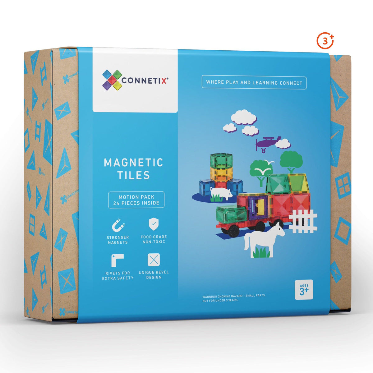 Rainbow Motion Car Pack - 24 Pieces-Connetix-Modern Rascals