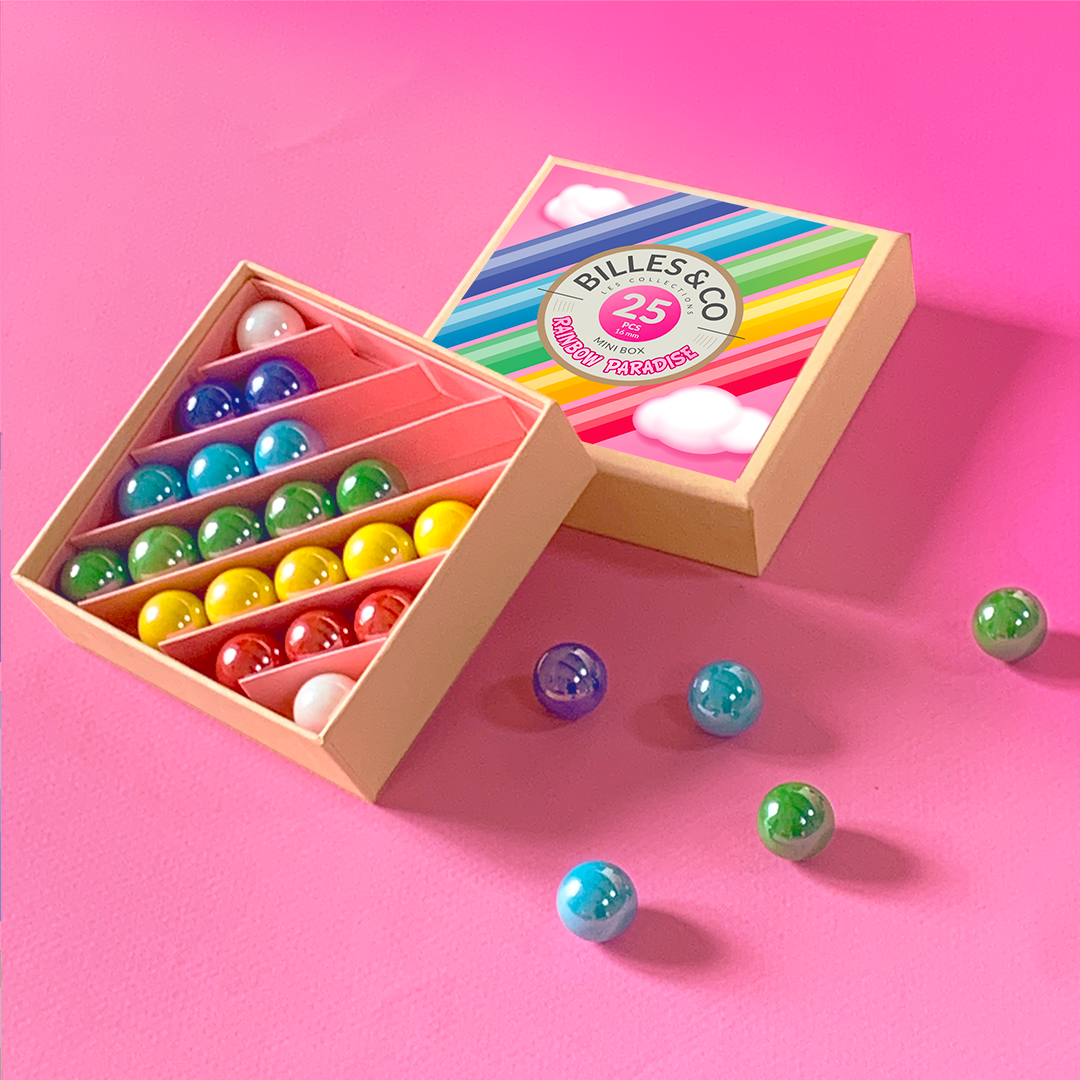 Rainbow Paradise Marbles - Mini Box-Billes and Co-Modern Rascals