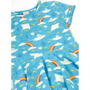 Rainbow Rays Spring Skater Dress - 2 Left Size 2-3 & 7-8 years-Frugi-Modern Rascals